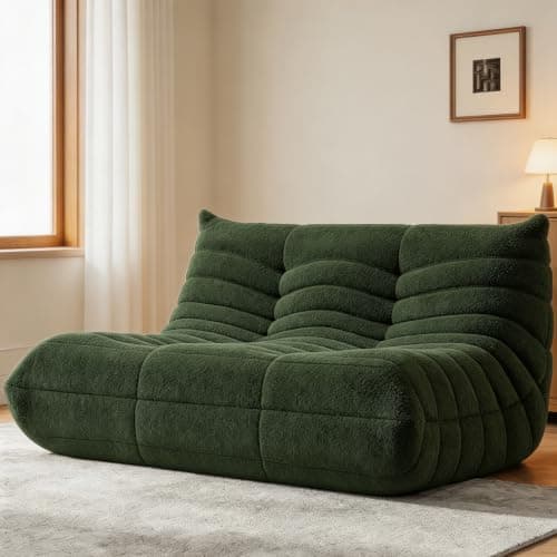 WHGBJA Bean Bag Chairs for Adults with Memory Foam Couch, Loveseat Sofa Chair for Bedroom, Living Room, Reading, Gaming Floor Sofa Couch, Boneless, Comfy - Image 1
