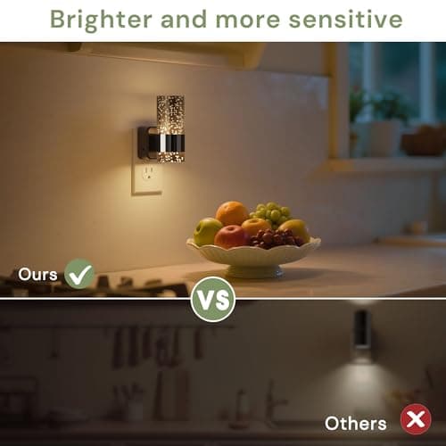 L LOHAS LED Night Lights Plug into Wall, 2 Pack Acrylic Bubble Night Light,Dimmable Nightlight with 0-100 LM, 3000K Plug in Night Light with Dusk to Dawn Sensor, for Bathroom Hallway Bedroom - Thumbnail 6