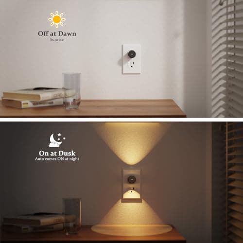 JandCase Night Lights Plug into Wall,8 Pack Mini Lens Night Light with 3CCT Color Temperature,180° Rotatable Night-Lights,Dimmable Nightlight Plug in with Light Sensor for Bathroom Hallway Room Decor - Thumbnail 2