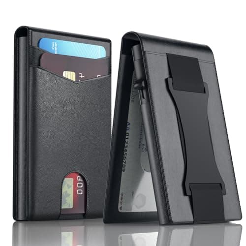 FIYUM Wallet for Men, Mens Wallet with Magnetic Removable Credit Card Holder Pop Up Smart RFID Blocking Slim Leather Cash Slots ID Windows Minimalist Wallet - Image 1