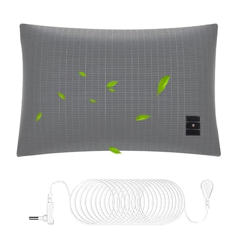 Grounding Pillowcase - 90% Organic Cotton 10% Silver Fiber, Anti-Static for Better Sleep & Pain Relief, Soft Earthing Pillow Cover (King, 20 * 36”, Gray) - Image 1