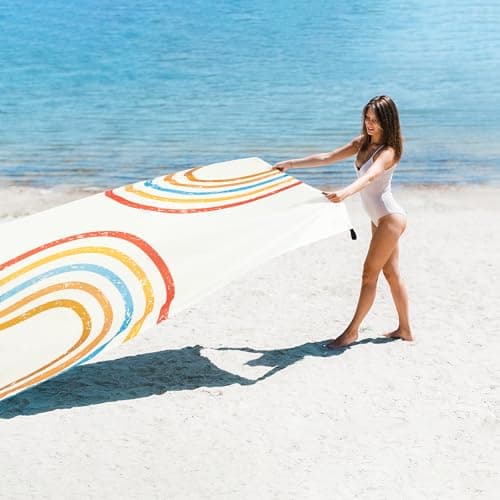 SkyNature 110''×118'' Beach Blanket, Waterproof Sandproof Beach Mat Lightweight Outdoor Picnic Blanket for Travel, Camping, Hiking - Thumbnail 5