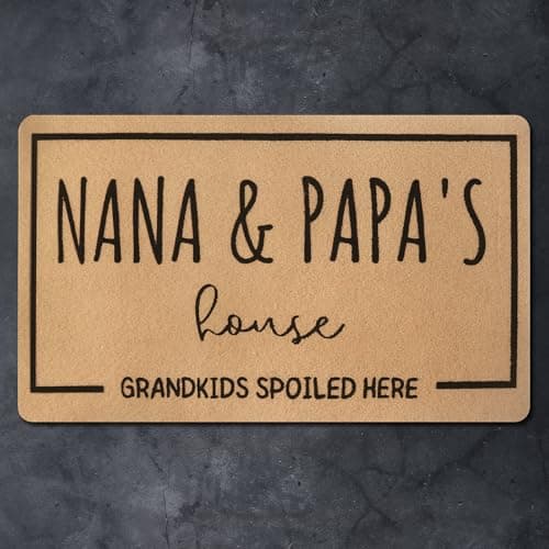 SELORY Fathers Day Doormat Gifts for Grandpa,Nana and Papa Gift,Grandma Gifts,Birthday Gifts for Grandparents,Christmas Gigi Mimi Gifts from Granddaughter Grandson Grankids,Doormats Home Decor - Thumbnail 5