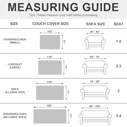 OstepDecor Chenille Couch Cover, Dark Grey Sofa Covers Washable, Sectional Couch Covers for Sofa L Shape, Couch Blanket Cover, Non-Slip Sofa Slipcovers for Dogs, Pets, 91" x 150" - Thumbnail 2