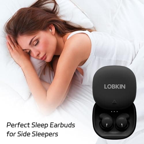 LOBKIN Sleep Earbuds,Wireless Bluetooth 6.0Noise Blocking Sleeping Headphones,Sleep Earphones for Side Sleepers in Ear Soft Mini Invisible Buds Comfort Fit for Sleeping Working - Thumbnail 3