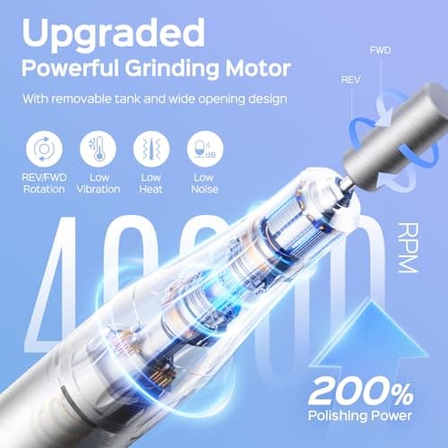 COSLUS E51 Professional Nail Drill Portable Long-Lasting Electric Nail File - Thumbnail 3