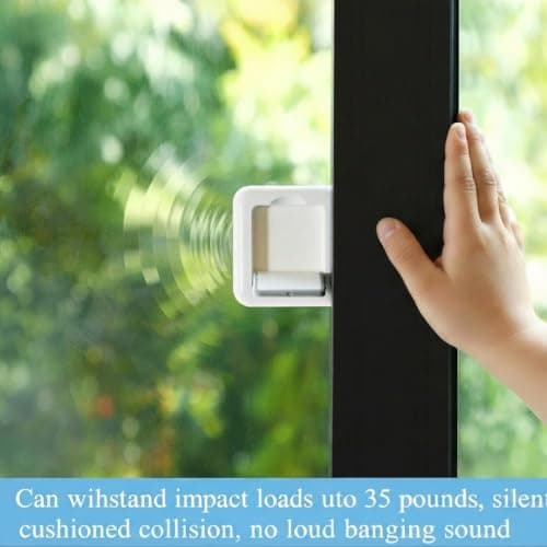 Sliding Glass Door Child Lock 4 Pack | 3M Adhesive No Drill 10s Install Upgraded Solid ABS, Baby Proof Lock for Patio Door, Closet, Horizontal & Vertical Sliding Window | Keep Toddlers Pets Safe - Thumbnail 6