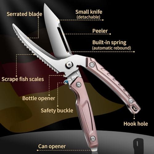 Tingling Heavy Duty Poultry Shears: Kitchen Scissors for Chicken & Food & Turkey - Thumbnail 5