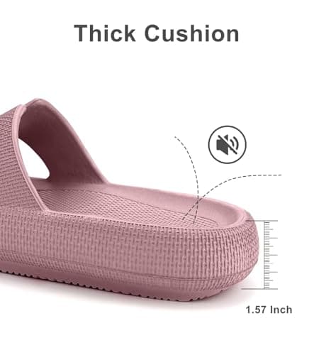 Haifago Cloud Pillow Sandals for Women Comfort Recovery Slides with Memory Foam, House Shower Slippers for Womens, Lightweight Thick Sole Indoor and Outdoor - Thumbnail 4
