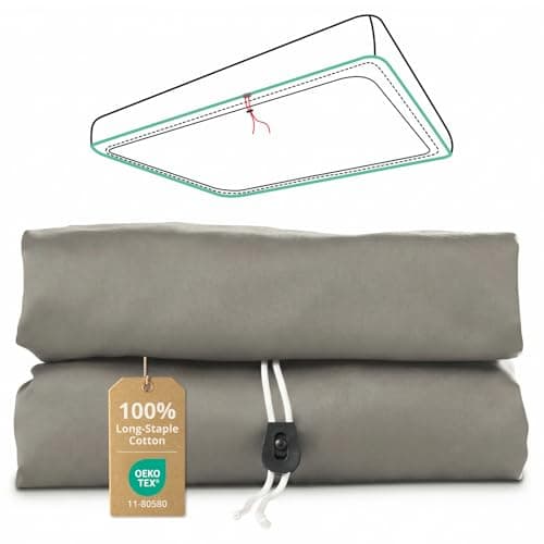 Upgraded Drawstring King Fitted Sheet Only with 360°Elastic Strap to Stay Tight, Egyptian Cotton Fitted Sheet King Fits 8" to 14" Mattress,No Slippage, Luxury Soft and Comfortable - Image 1