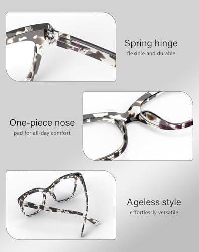 OUKEMAX 3-Pack Women's Reading Glasses with Blue Light Blocking and Anti-Glare Features A4 - Thumbnail 4