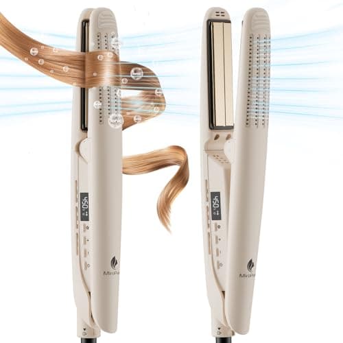 MiroPure Flat Iron Hair Straightener, Hair Straightener and Curler 2-in-1, 360° Airflow Styler with Cool Air for Curls, Titanium Ceramic Ionic, Hair Care Aroma,Auto Off, Dual Voltage for Travel - Image 1