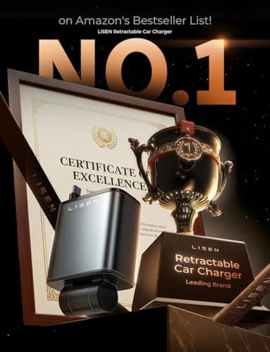 LISEN Retractable Car Charger, Gifts for Him Her, Car Adapter USB C Fast Charger, gifts for Mothers Day Travel Essentials kits Car Accessories for Men Women Gifts for iPhone 17 16 15 14 13 Samsung S26 - Thumbnail 4