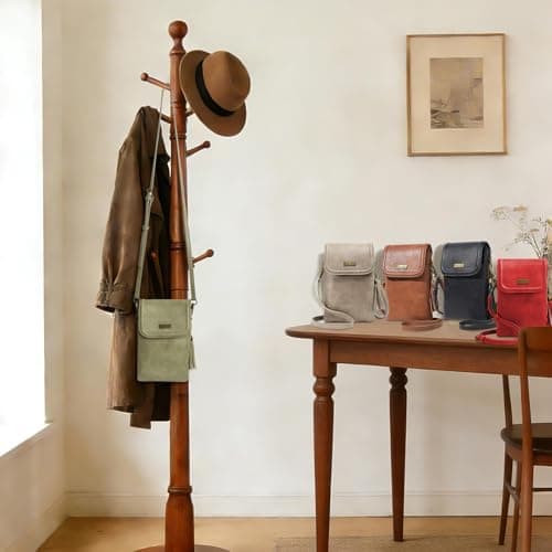 AnsTOP Small Crossbody Bag for Women,Minimalist Designer Vegan Leather Phone Purse with Tassel,Handheld & Adjustable Shoulder Strap for Daily Use Green - Thumbnail 3