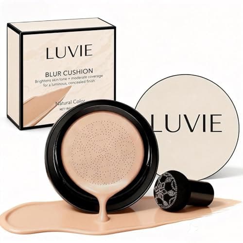 Foundation Cushion, 2026 New Mushroom Head Air Cushion Cc Cream, Full Coverage Foundation for Older Women, Bb Cream for All Skin Types (Natural color) - Image 1
