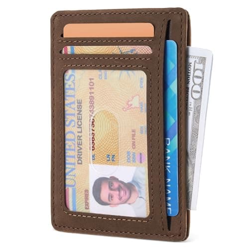 Espera Slim Minimalist Front Pocket Wallet for Men, RFID Blocking Credit Card Holder, Thin Travel ID Card Case, Gifts for Men - Thumbnail 2