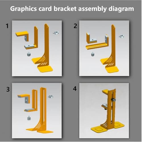 ACIDALIE Black Anti-Sagging GPU Bracket - Compatible with RTX 5070/40/30 Series, Adjustable 30-118mm, Supports 78mm Thick GPUs, Magnetic Base + CD Glossy Decoration - Thumbnail 3