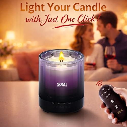 XQMI Smart Scented Candles,Perfume-Grade Scented Candle for Women, 4.25oz Natural Soy Wax, Candles for Home Scented, Birthday Gifts, Valentine’s Day Candle for Her(Heartbeat Rhythm) - Thumbnail 2