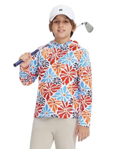 M MAELREG Sweatshirts Fleece Performance Dry Fit Stretch Print Pocket Athletic Casua Hoodies - Image 1