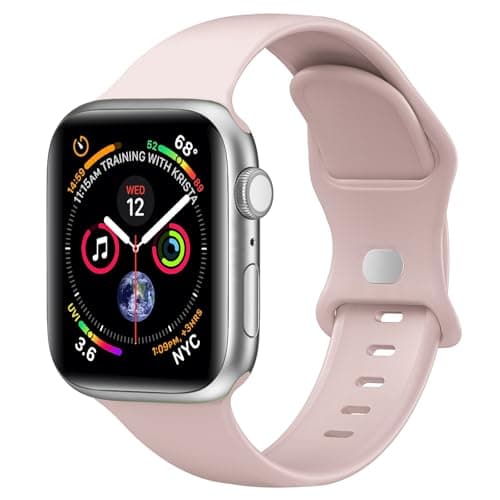 Sport Band Compatible with Apple Watch Bands 40mm 38mm 41mm 42mm 44mm 45mm 49mm for Women Men,Soft Silicone Waterproof Replacement Strap for Apple Watch Series 11 10 9 8 7 6 5 4 Ultra 3 2 1 SE - Image 1