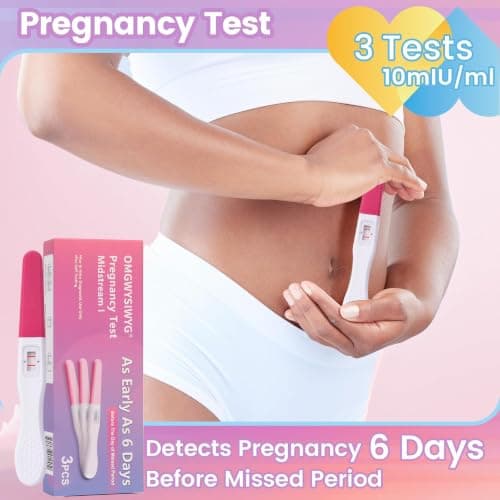 OMGWYSIWYG Pregnancy Test Early Detection, 3 Pack, 10 MIU/mL - Thumbnail 2