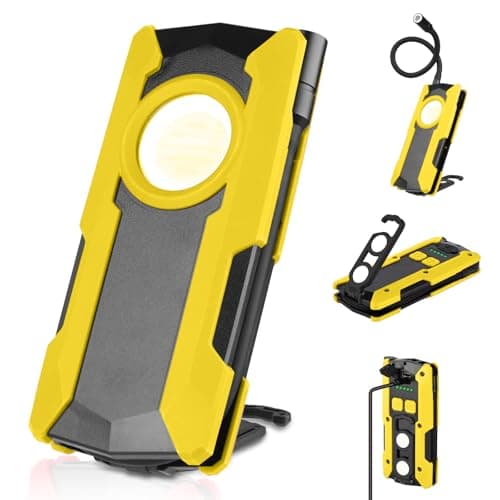 Rechargeable LED Work Light, OTYTY 40W 2000LM Magnetic Work Light Battery Powered Portable Flood Light with Gooseneck Flashlight for Car Repairing, Camping, Inspection