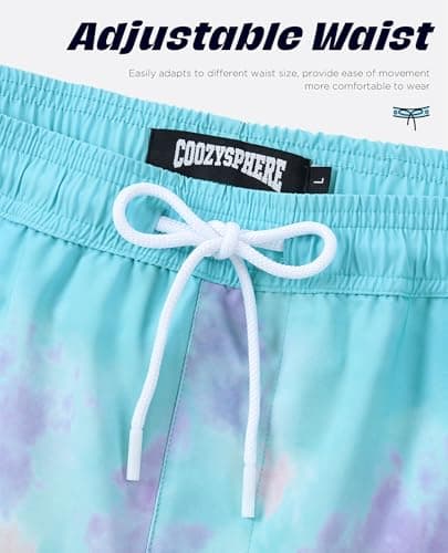 CoozySphere Men Swim Trunk with Compression Liner 5 Inch 2 in 1 Swimwear Bathing Suit Quick Dry Board Short S - Thumbnail 3