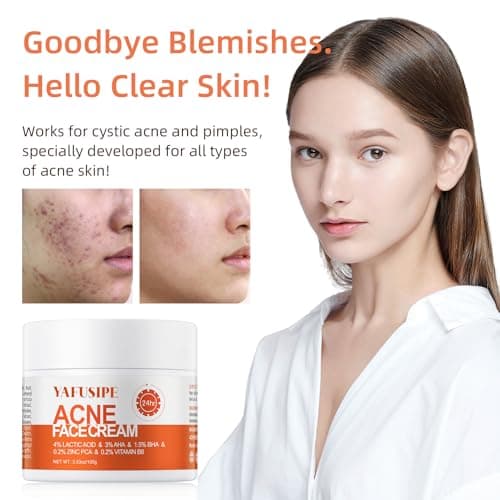 YAFUSIPE Acne Treatment for Face for Hormonal Cystic Stubborn Acne Cream for Sensitive Skin Teens Adults Women Men Spot Pimple Butt Control Rapid Clearing Breakout Overnight Face Blemish Treatment - Thumbnail 3