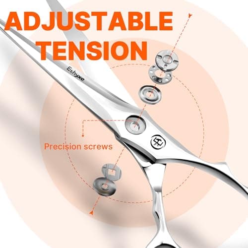 ETHYXE Professional Hair Cutting Scissors – Ultra Sharp 440C Stainless Steel Barber Shears for Precise Cutting, Salon & Home Hairdressing - Thumbnail 3
