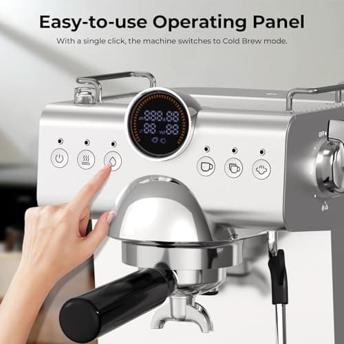 Havato Espresso Machine with Milk Frother,20 Bar Semi-Automatic Expresso Coffee Machine for Home,50oz Removable Tank,Hot & Cold Brew,Single & Double Shot Latte Machine - Thumbnail 5