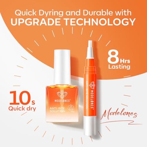 modelones Nail Biting Prevention for Kids 2 Pcs Quick Dry Thumb Sucking Deterrent Bitter Stop Nail Biting Pen No Bite Nail Polish Sets 0.58 Fl Oz - Thumbnail 5