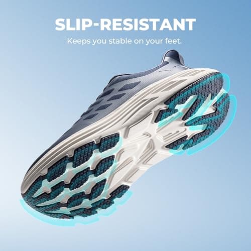 NORTIV 8 Men's Slip On Walking Shoes Cushioning Hands Free Non Slip Comfortable Workout Running Tennis Jogging Athletic Gym ActiveFloat Fashion Sneakers,Size 13,Blue,SNRS24009M-L - Thumbnail 6