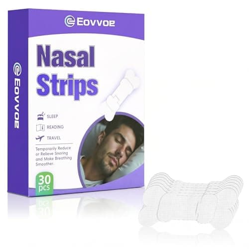 Nose Strips for Snoring, Breathing Strips, Adjustable Nasal Strips for Sleep, Snoring, Sports & Congestion Relief - Maximum Airflow, 30 Count - Image 1