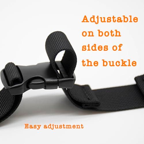 Aburbe Backpack Chest Strap, Universal Add on Adjustable Sternum Strap, Chest Belt Replacement, with Heavy Duty Quick Release Buckle Clip, for Travel, Hiking, Camping, School (Black) - Thumbnail 2