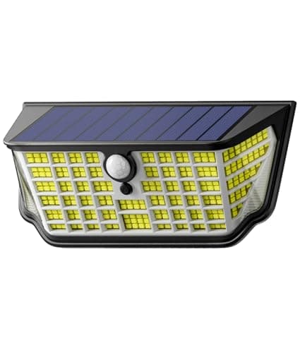 WdtPro Solar Lights Outdoor Waterproof, 300° Angle & 3 Lighting Modes Motion Sensor Outdoor Lights, Solar Security Flood Lights for Outside Fence Wall Yard Front Door Deck Garden Garage - Image 1