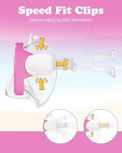 Aegend Kids Swim Mask Goggle, Swimming Goggles with Nose Cover Tempered Glass 180° HD Wide View - Thumbnail 6
