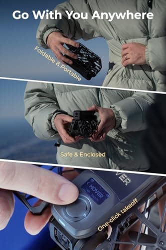 HOVERAir X1 PROMAX 8K Drone with Camera, Foldable Action Flying Camera with 42 KM/H Follow Speed, 10+ Fully Automatic Flight Modes, Fly Anywhere with OmniTerrain, SmoothCapture 2.0(Basic Combo) - Thumbnail 4