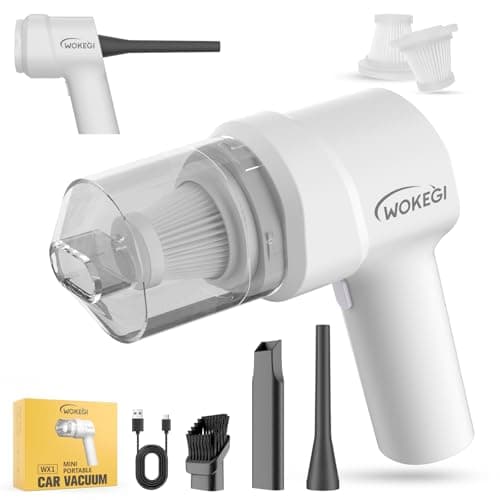 Handheld Mini Car Vacuum, 10000PA Cordless Portable Vacuum with 2000mAh Battery, 3 in 1 Small Vacuum Cleaner & Air Duster with Type-C Charging, Compact & Lightweight for Car, Home, Kitchen (White) - Image 1