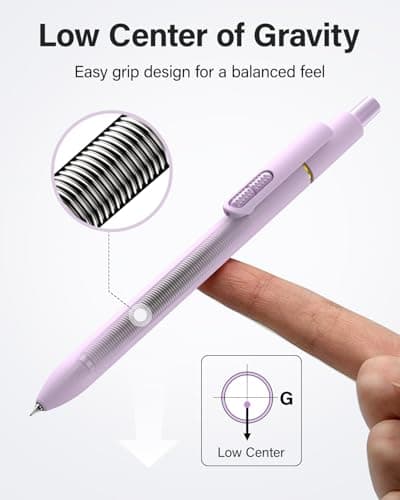 inkipen 8Pcs Gel Pens - 0.5mm Black Ink Pens Fine Point Smooth Writing, Quick Drying Journaling Pens, Cute School & Office Pens for Gift - Thumbnail 6