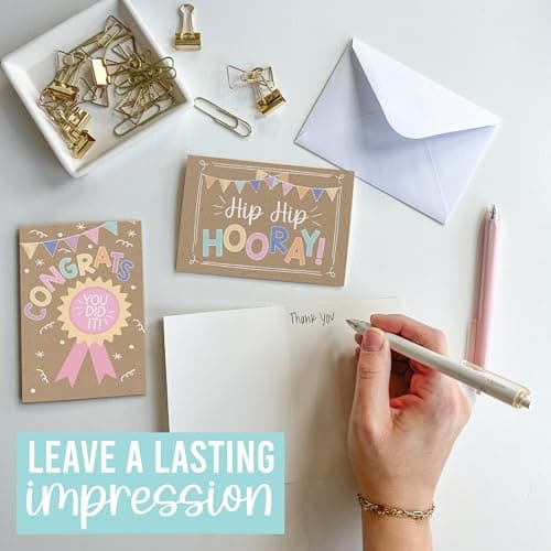 Hadley Designs Congratulations Cards with Envelopes -54 Graduation Cards 2026 Grad Card Bulk Congrats Card, Blank Greeting Notecard For Kindergarten Middle School & College Graduates, Designed in USA - Thumbnail 6