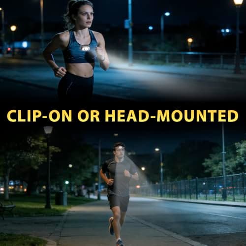 Wangzzniu LED Headlamp Rechargeable Type-C, 2 Pack Super Bright Head Lamps, 8 Modes Clip on Head Lightweight Headlight IPX4 Water Resistant for Cycling Running Camping for Kids Adults - Thumbnail 6