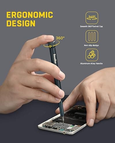 Banshu 46 in 1 Mini Precision Screwdriver Set with Metal Case, Magnetic Small Screwdrivers with Phillips, Pentalobe, Torx for Glasses, Watch, iPhone, Macbook, Laptop, Computer, PC, PS5, Jewelers, Toys - Thumbnail 5