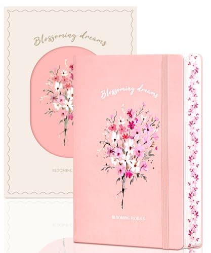 MINICAGIE Lined Floral Journal Notebook for Women 192 Pages A5