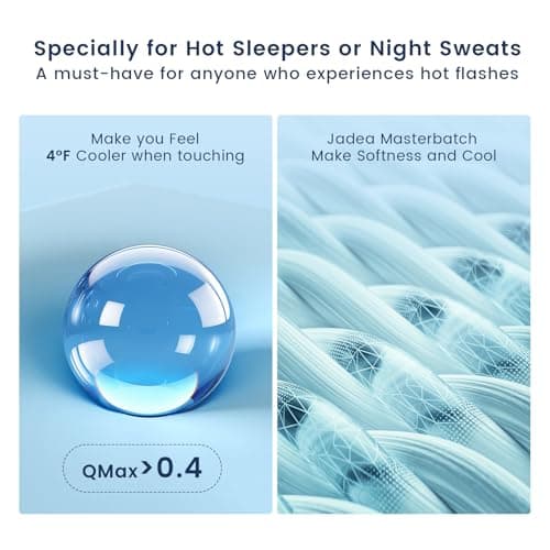 Danctec Cooling Blanket for Hot Sleepers, Cool Throw for Hot Flashes or Night Sweats, Q-Max>0.45 Cool Fiber for Home Bed Camping Travel, Lightweight, Soft, Double or Queen Size, 79x86 inch, Grey - Thumbnail 2