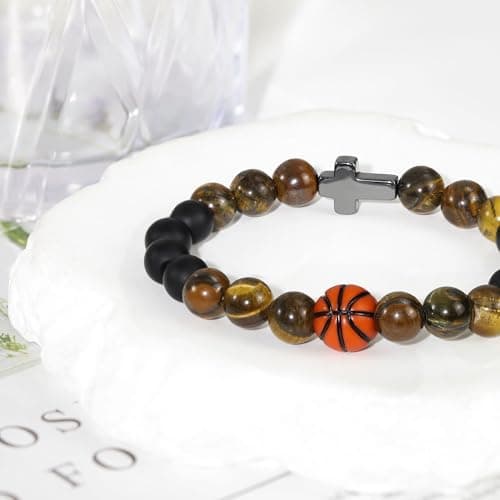 BAYLAY Basketball Gifts for Boys 8-12 12-16 Basketball Bracelets Easter Basket Stuffers Accessories Stuff Valentines Gift for Boys Stocking Stuffers Basketbal Senior Night Gifts for Boy - Thumbnail 3
