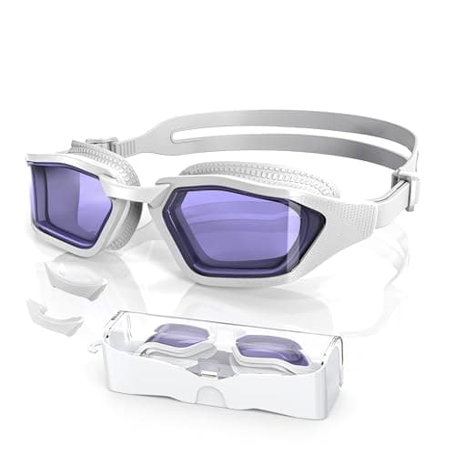 Greatever Sleek Swim Goggles Unisex-Adult, UV400 Protection Swimming Goggles, HD Wide View Goggles, Anti Fog No Leakage