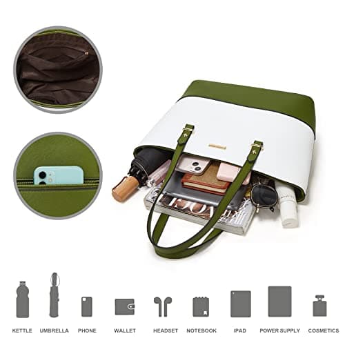 Women Fashion Handbags Wallet Tote Bag Shoulder Bag Top Handle Satchel Purse Set 4pcs - Thumbnail 6
