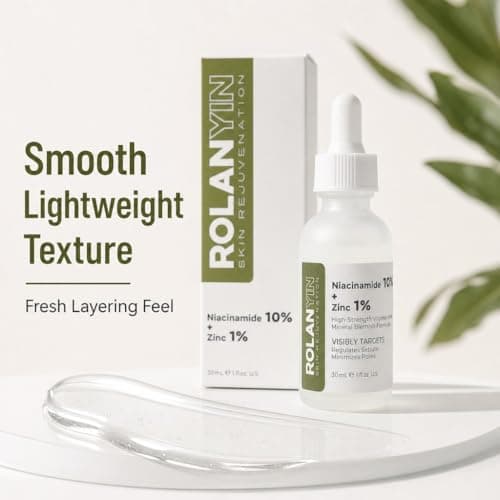 ROLANYIN Niacinamide 10% + Zinc 1% Facial Serum for Oil Control and Pore Minimizing Blemish Treatment Hydrating Soothing Anti Aging and Nourishing Formula Skin Care - Thumbnail 3