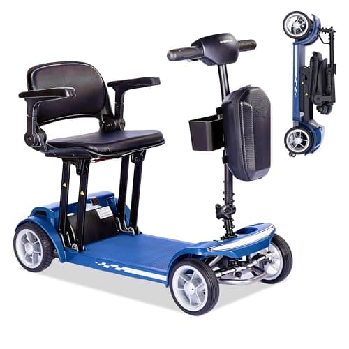 Cyseekin Mobility Scooters for Seniors & Adults – 4-Wheel Electric Mobility Aid, Anti-Tip Wheels, 300 lbs, 12AH Battery, Front Bumper, USB Port, Flip-up Armrest, 3-Step Folding for Car Trunk Travel - Image 1