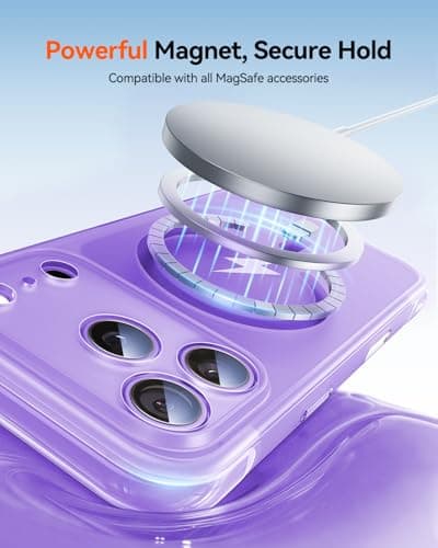 Gadged GPro Air for iPhone 17 Pro Max Case with Screen Protector, [Full Camera Protection] Fit for MagSafe, Mil-Grade Drop Tested, Shockproof Matte Cover for iPhone 17 Pro Max Phone Case 6.9'' Purple - Thumbnail 3